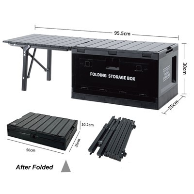 Bwat depo plastik ki pliye ak tab pliable